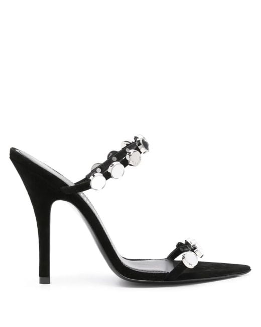 The Attico Black 105Mm Studded Sandals