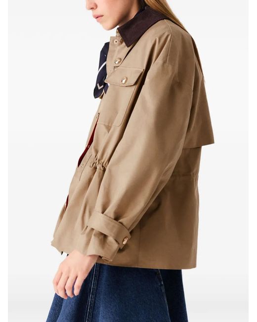 Maje Brown Coat With Removable Lining