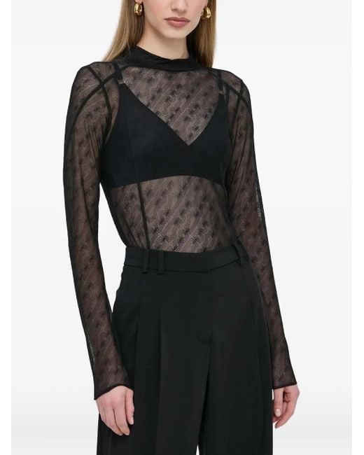 Boss モックネック トップ Black