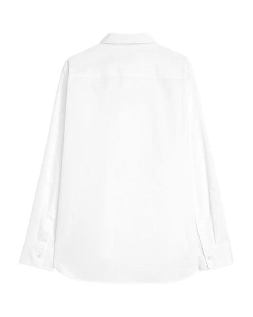 Jil Sander White Cotton Poplin Shirt for men