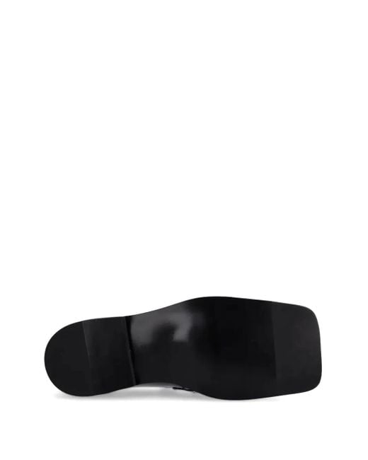 Martine Rose Black Leather Loafers