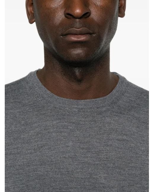 Fileria Gray Crew-Neck Long-Sleeve Knit for men