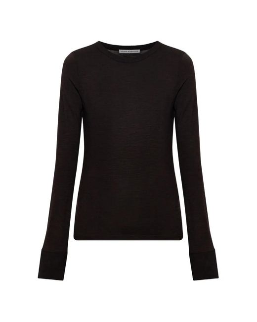 Studio Nicholson Black Malin Long-Sleeve Wool Sweater