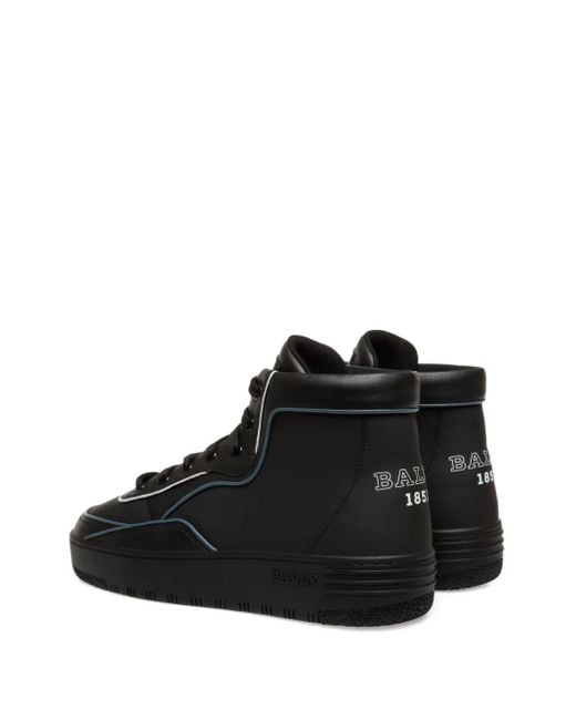 Bally Black Flat High-Top Sneakers for men