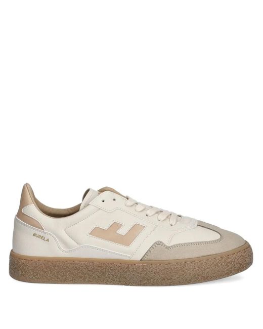 Flamingos Brown Logo-Detail Leather Sneakers