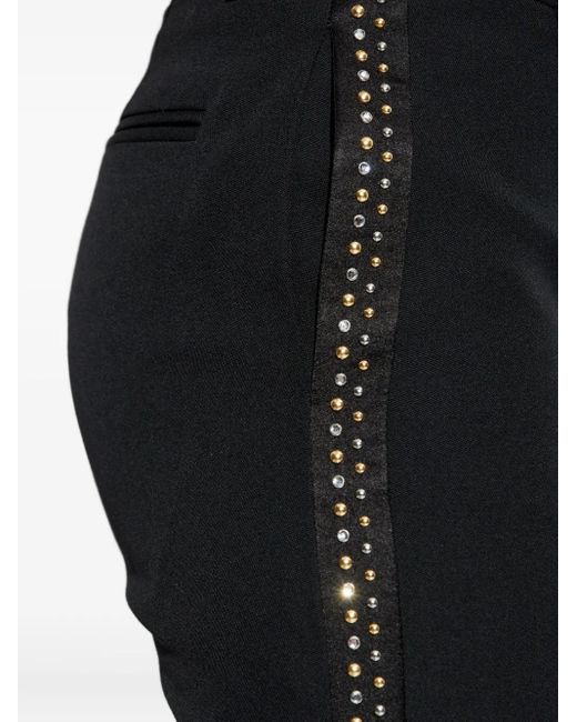 Versace Wollen Broek Met Studs in het Black