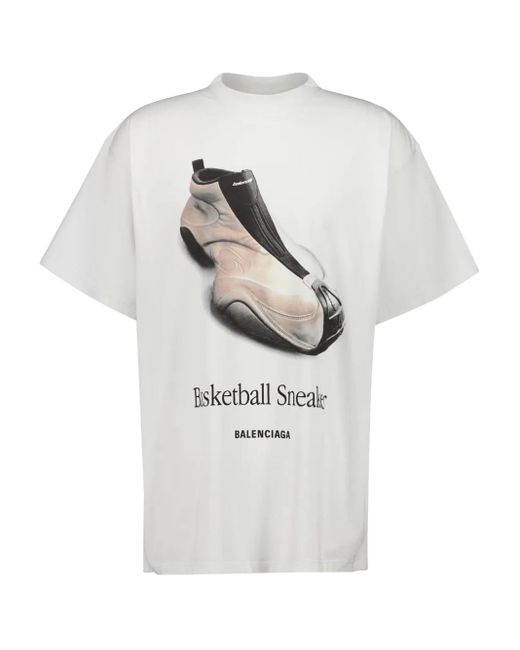 Balenciaga Basketball Sneaker T-Shirt in White für Herren