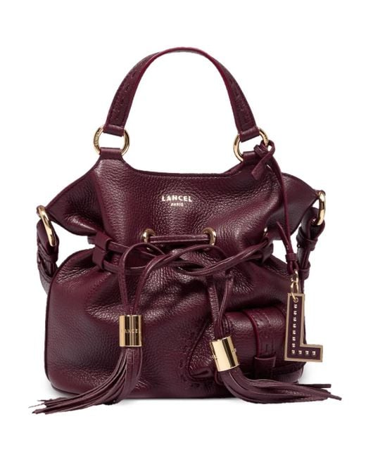 Lancel Purple Kleiner Premier Flirt Tote Bag Mit Kordelzug Und Quasten