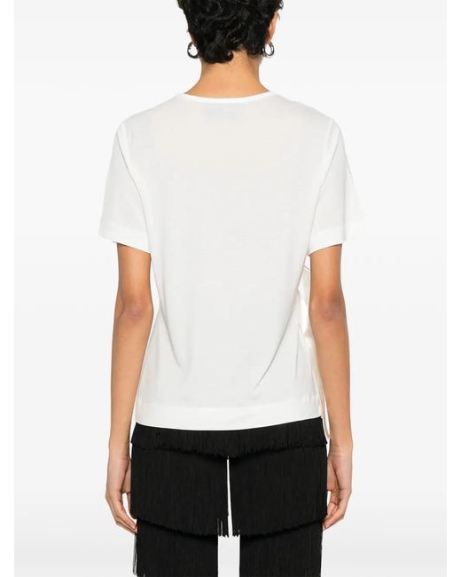 Simone Rocha White "Bow Sash" Easy T-Shirt
