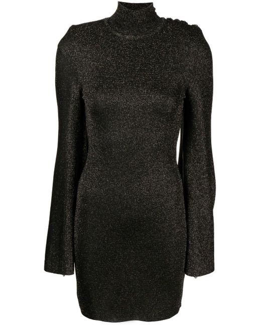 Rebecca Vallance Glitter-effect Mini Dress in Black | Lyst