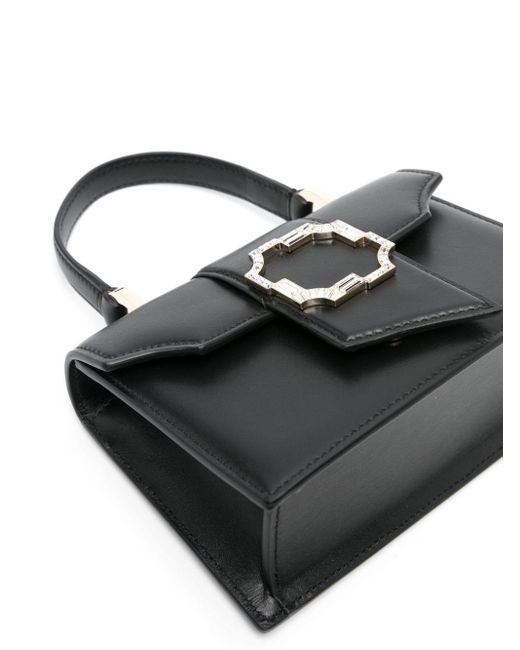 Malone Souliers Black Mini Audrey Leather Tote Bag