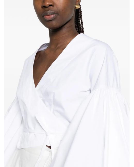 Jacquemus White The Paysan Wrap Top