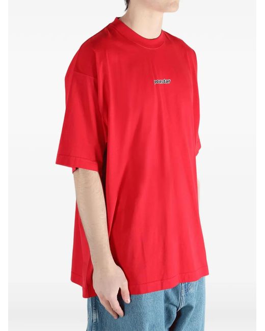 Vetements Red Short-Sleeve T-Shirt for men