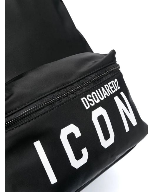 メンズ DSquared² Icon ロゴ バックパック Black