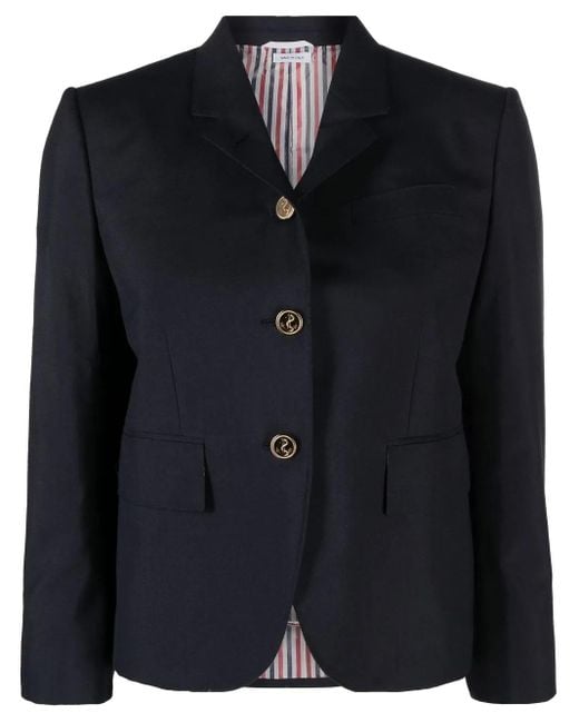 Thom Browne Blue Shrunken-Fit Cropped Blazer