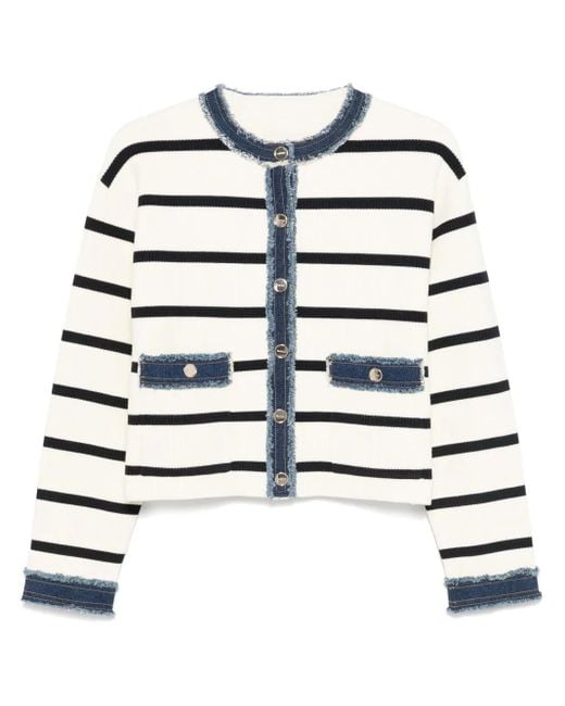 Sandro Gestreept Vest in het White
