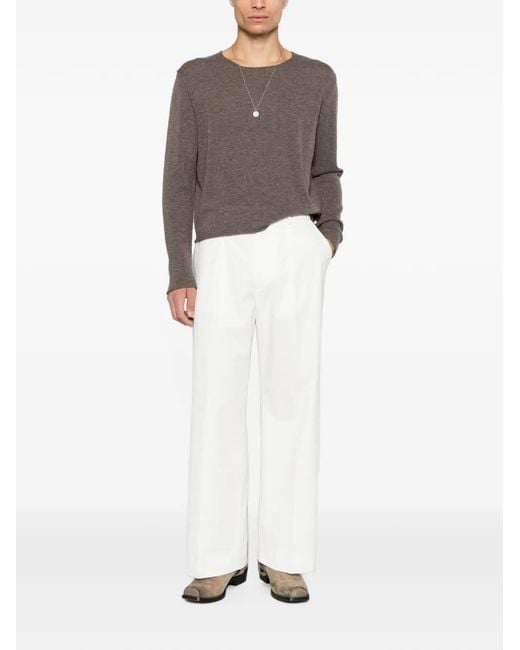 Second/Layer Brown Weezur Raw-Edge Sweater for men
