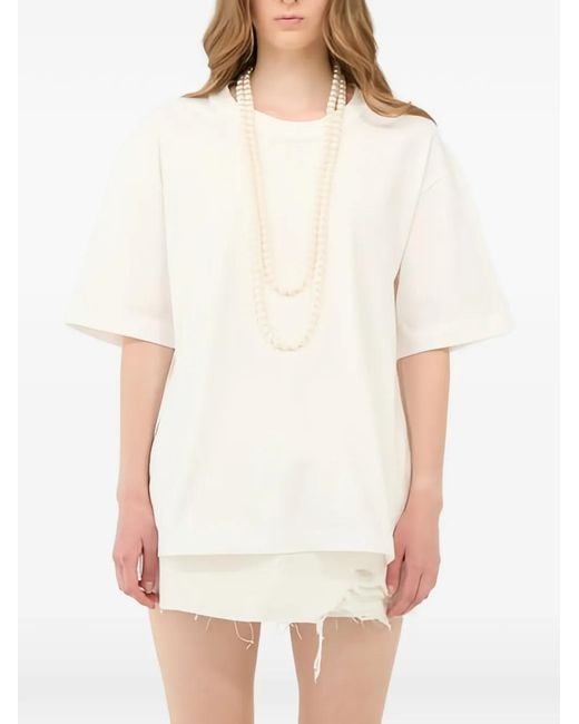 ELEH White Cutout Back T-Shirt
