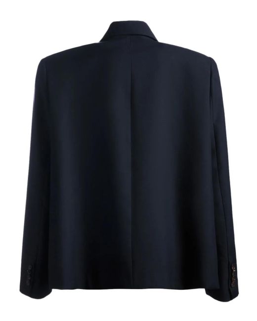 Bally Blue Single-Breasted Twill Blazer for men