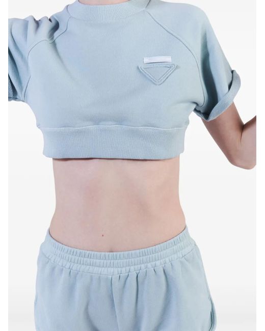 Prada Fleece Shorts in het Blue