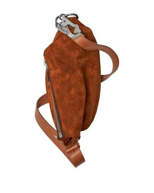 Burberry Asymmetrische Suède Schoudertas in het Brown