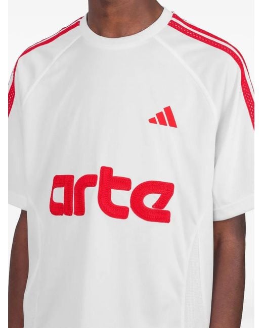 Adidas Red X Arte Antwerp 3-Stripes-Logo T-Shirt for men