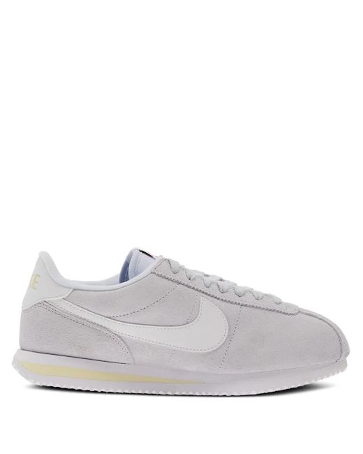 Nike White Cortez Suede Sneakers