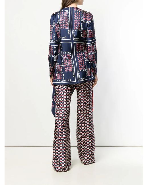 Valentino Garavani Red Mini Bandana And Puzzle Shirt