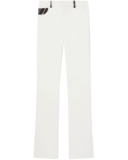 Emilio Pucci White Weite Hose Mit Print
