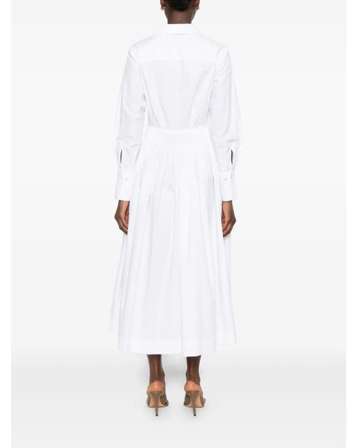Joseph White Kathe Smocked Midi Dress