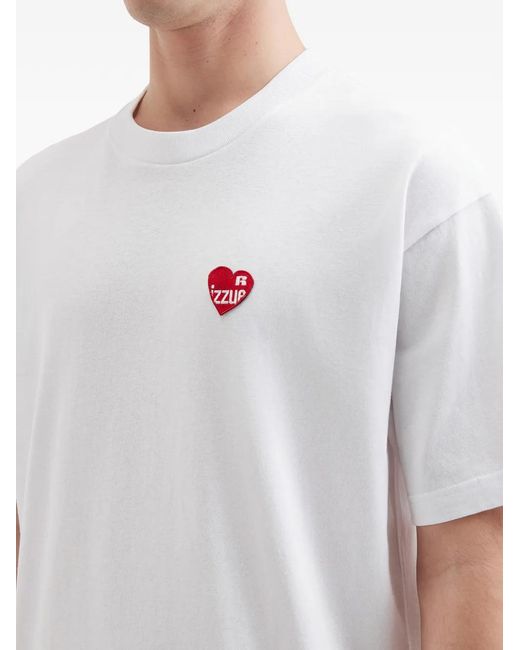 Izzue White Logo-Patch T-Shirt for men