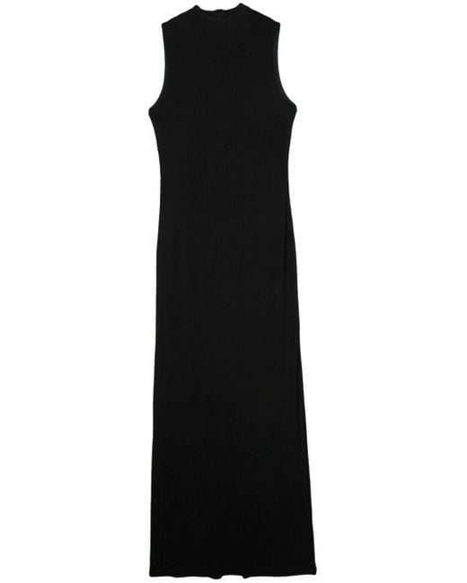 Gauchère Black Sleeveless Ribbed Dress