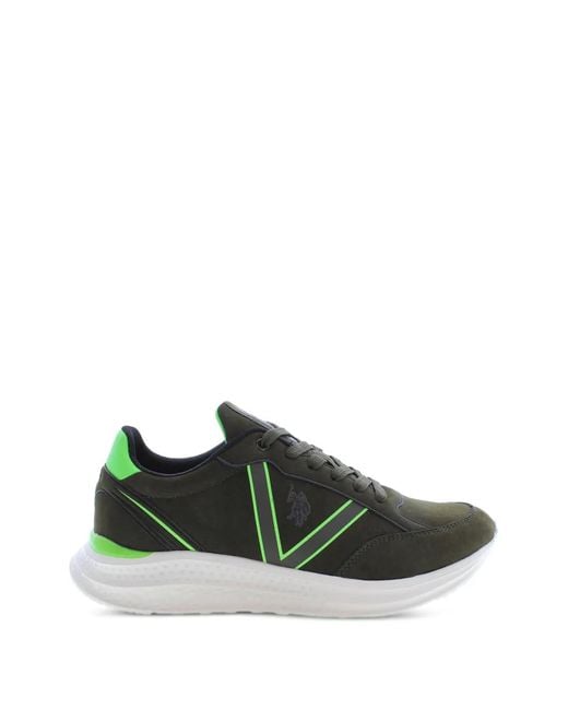 U.S. POLO ASSN. Green Logo-Patch Sneakers for men