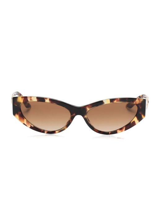 Versace Natural Greca Strass Cat-Eye Sunglasses