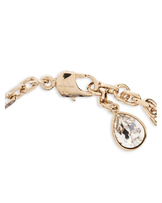 Bracciale Con Ciondolo Logo di Alexander McQueen in Metallic