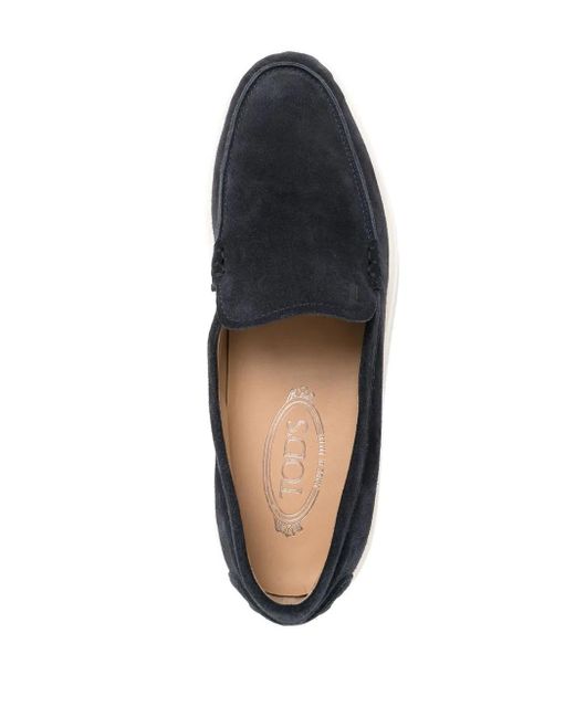 Tod's Blue Suede Moccasin for men
