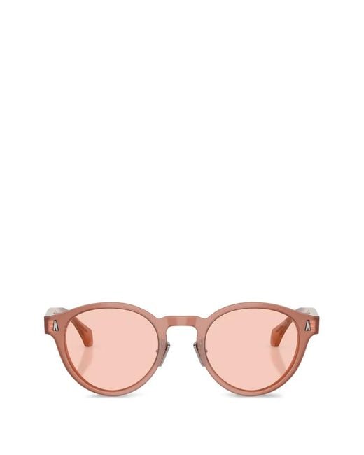 Moncler Pink Ember Round-Frame Sunglasses