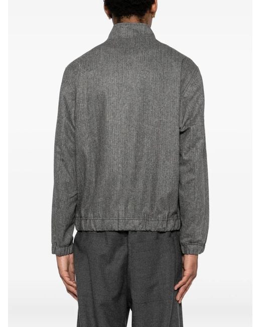 Lacoste Gray Logo-Embroidered Jacket for men