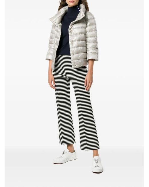 Herno White Zip-Up Padded Puffer Jacket