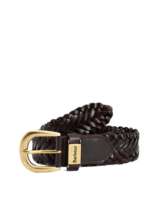 Barbour Black Redshore Leather Belt for men