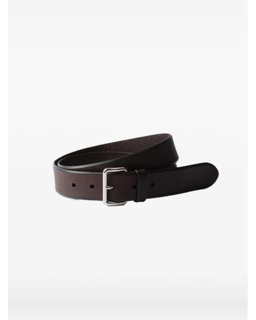 メンズ Prada Leather Buckle Belt Brown