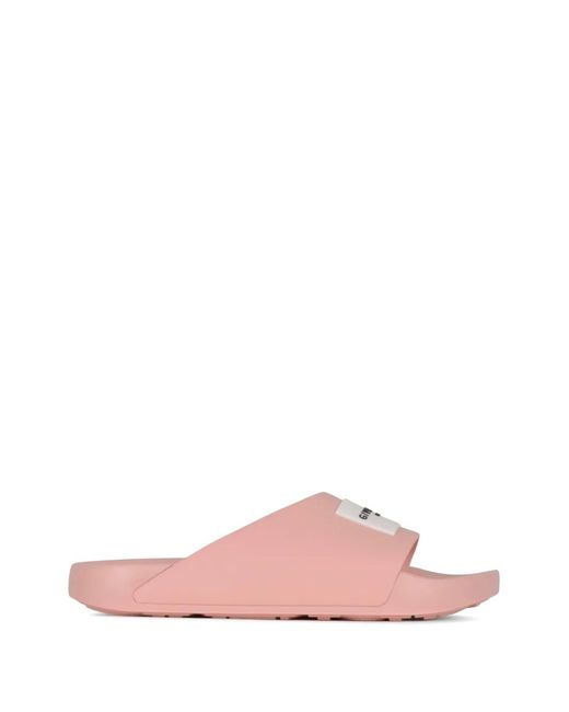 Givenchy Pink Pantoletten Mit Logo-Patch