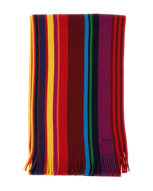 Paul Smith Schal Mit Ikonischen Streifen in Red für Herren