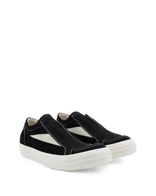 Rick Owens White Laceless Slip-On Sneakers for men