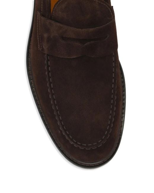 Doucal's Brown Suede Loafers for men