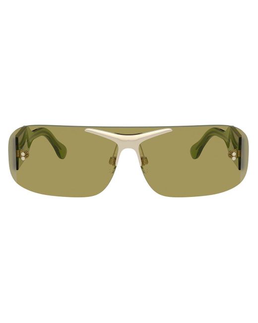 Burberry Green Rimless Logo Sunglasses