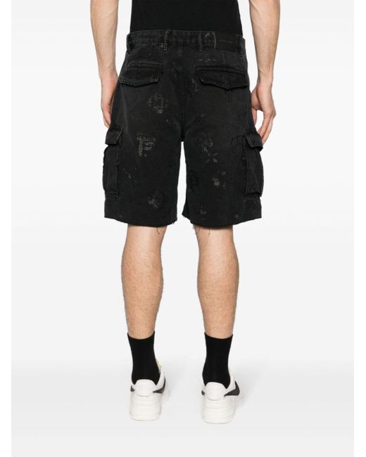 Purple Brand Cargo-Shorts mit Applikation in Black für Herren