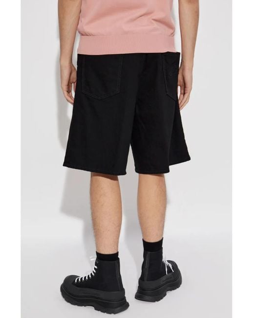 DSquared² Black Denim Shorts for men