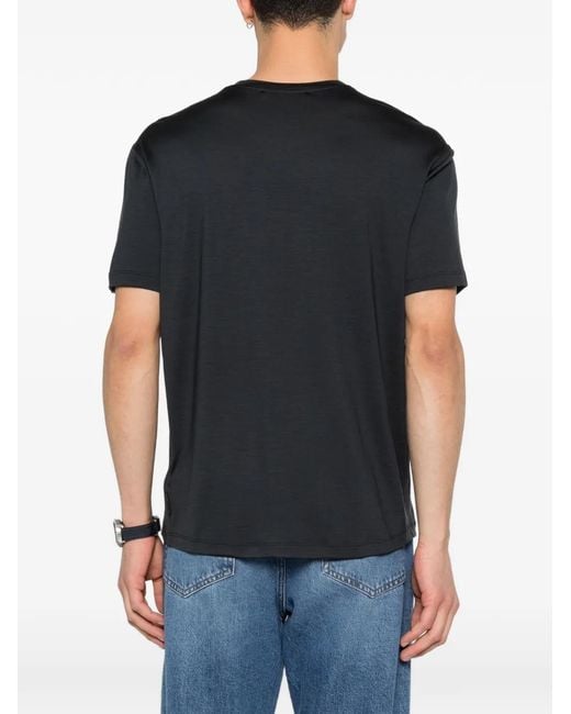 Montecore Black Wool T-Shirt for men
