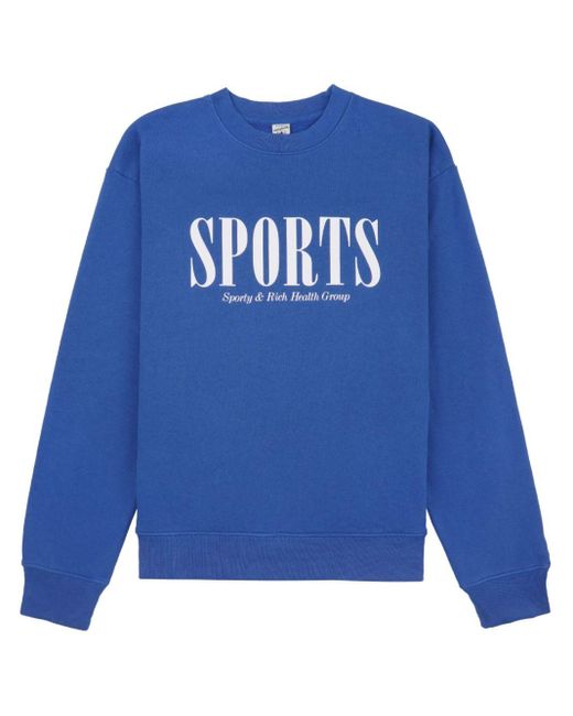 Sporty & Rich Blue Sports Sweatshirt